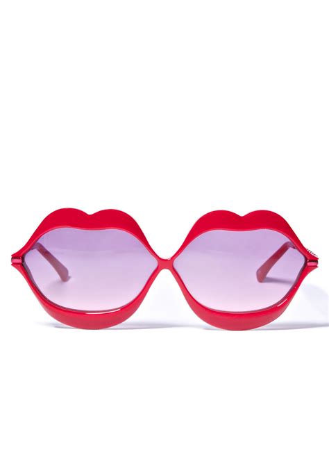 Wildfox Couture Red Lip Service Sunglasses Dolls Kill