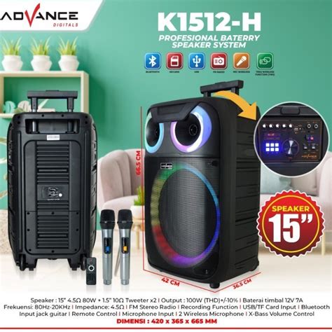 Jual Speaker Advance K H Bluetooth Portable Inch Mic