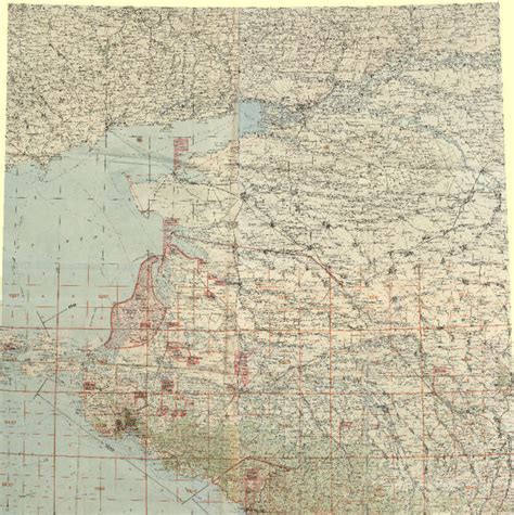 Советская карта 1942 года с обозначением позиций войск, масштаба 1:500 ...