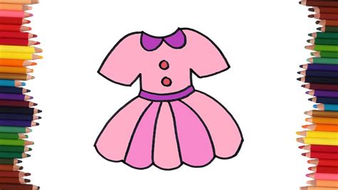 Dibuja Un Vestido De Ni A Dibujos Sencillos Youtube