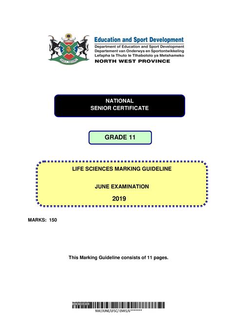 Life Sciences Gr Memo Tec It Marks This Marking Guideline