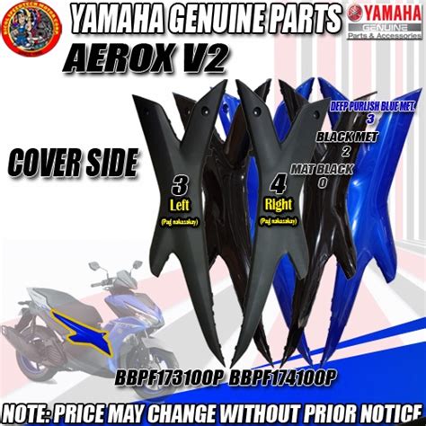 AEROX V2 COVER SIDE YGP GENUINE 3 Left BBP F1731 00 P 4 Right