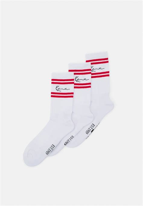 Karl Kani Signature Stripe Socks Unisex 3 Pack Chaussettes White