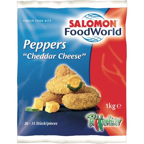 Transgourmet Österreich Salomon Peppers Cheddar Cheese tiefgekühlt 1 kg