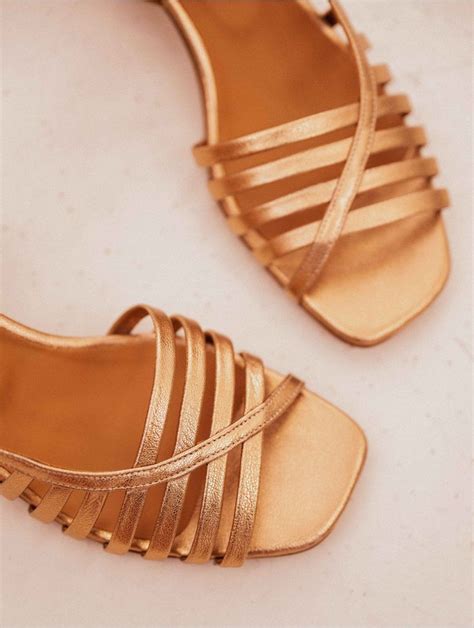 Sandales Talons Luna Antique Gold Femme Bobbies En