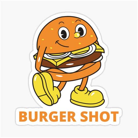 Burger Shot Sticker By Artistszone Redbubble