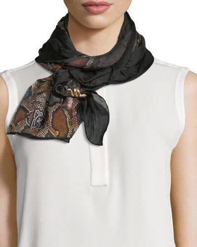 Brown Silk Scarf | Neiman Marcus