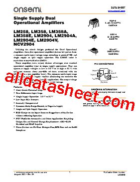 LM2904 Datasheet(PDF) - ON Semiconductor