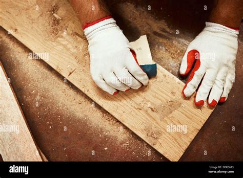 This Was Hard Work Closeup Of An Unrecognizable Male Carpenter Using