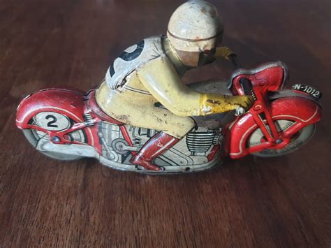 RARE MOTO SCHUCO SPORT TIN TOYS LATTA GERMANY ANNI 30 40 MOTORCYCLE