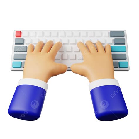 D Hand Typing Keyboard D Icon Hand Typing Keyboard Png Transparent