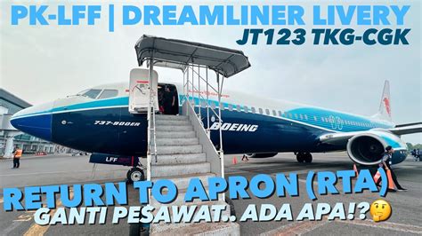 Gangguan Teknis Pesawat LI0N AIR JT123 Kembali Ke Apron RTA Ganti