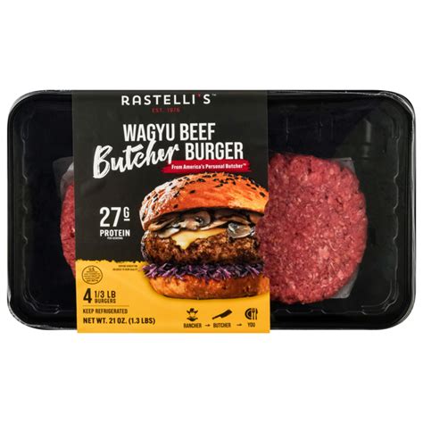 Save On Rastelli S Butcher Wagyu Beef Burger 4 Ct Order Online Delivery Giant