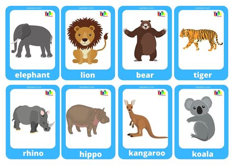 Flashcards Of Animals at Joan Mealey blog