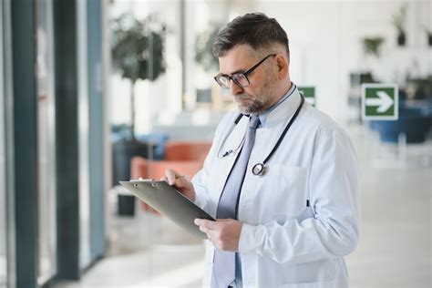 Premium Photo Portrait Of Senior Doctor In White Coat