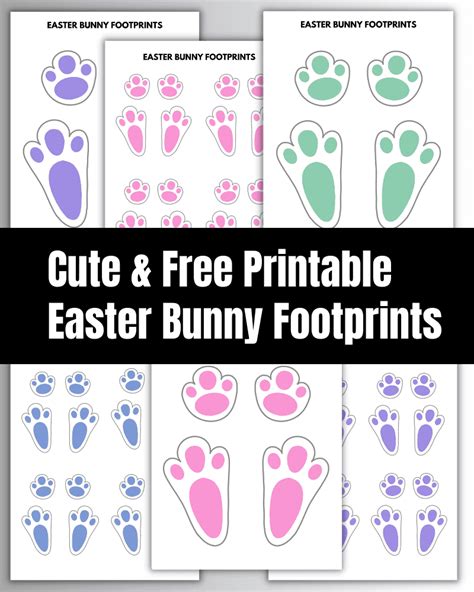 Cute And Free Printable Easter Bunny Footprints The Clever Heart