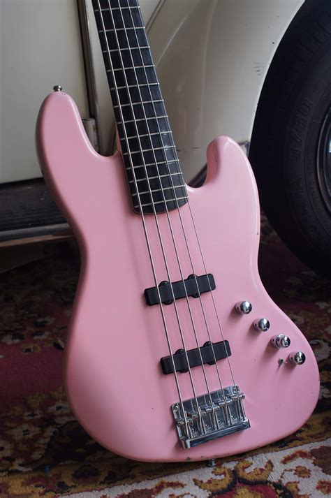 Pink 5 String Jazz Bass Modification