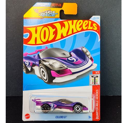 Hot Wheels Celero GT Netflix Let S Race Purple 231 250 2024 QUARTER MILE HEROES 3 5