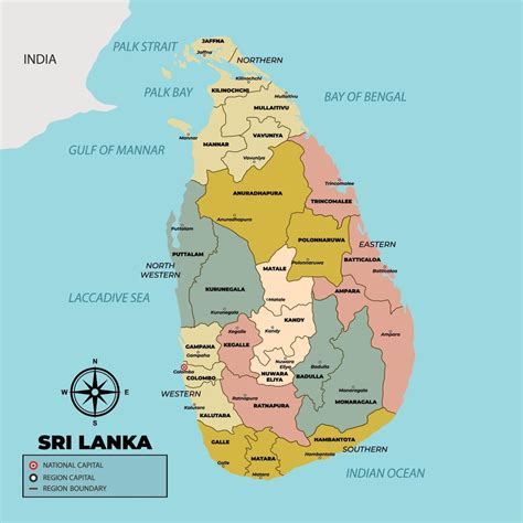 Sri lanka Map With District Name 21610862 Vector Art at Vecteezy