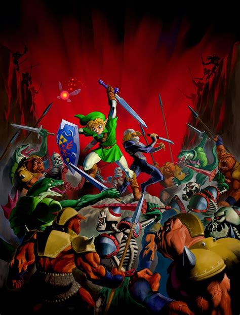 Always Loved This Ocarina Of Time Art So Epic With Link And Sheik