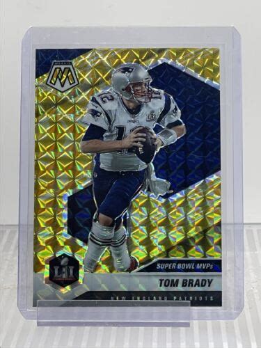 TOM BRADY 2021 MOSAIC SUPER BOWLS MVPS YELLOW REACTIVE PATRIOTS Q1699