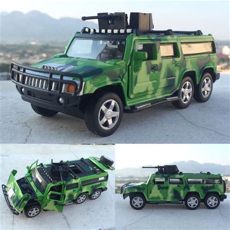 High Simulation 132 Alloy Pull Back Carhummer Six Rounds Lengthened