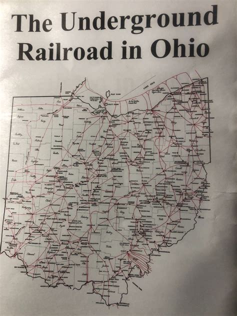 Ohio Map Of The Underground Railroad