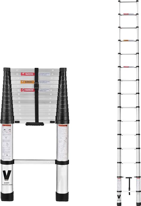 Telescoping Ladder Ft Boweiti Extension Ladder One Button