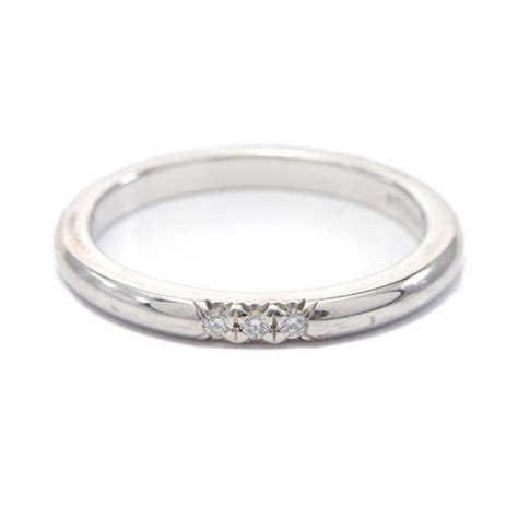 【日本直送】 中古tiffany And Co B Forever Wedding 戒指 戒指 Pt950 鑽石 白金色 3p鑽石