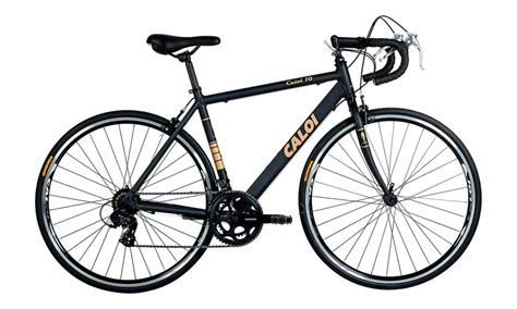 Bicicleta Aro 700 Aluminio Speed Caloi 10 Grupo Shimano 14v Preto Dourado