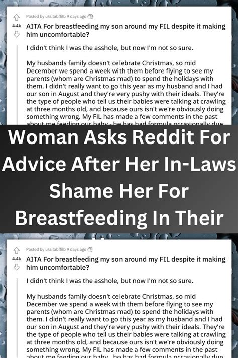 Woman Asks Reddit For Advice After Her In Laws Shame Her For