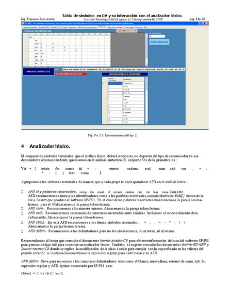 Tabla De Símbolos En C Y Su Interacción Con El Analizador Léxico Página 2