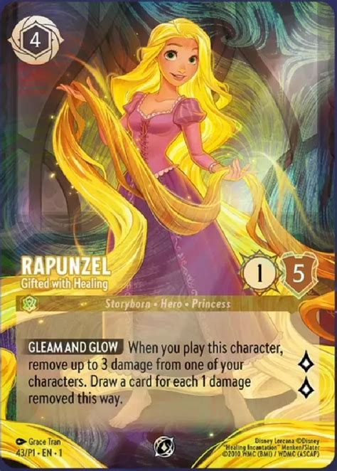 Rapunzel Ted With Healing Lorcana Card Lorcanagg