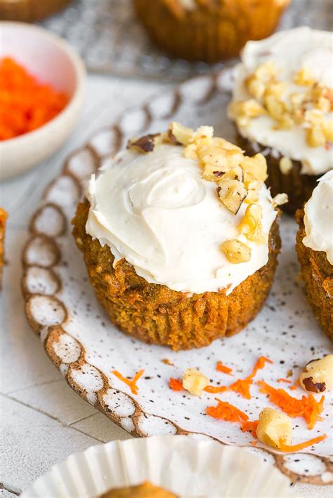 Cream Cheese Filled Carrot Cake Muffins Healthy Recipe