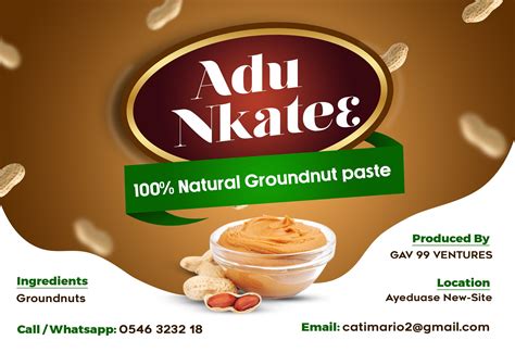 Groundnut Peanut Paste Label Design