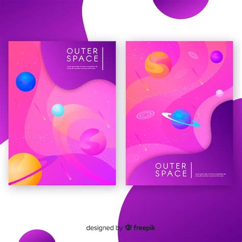 Free Vector | Colorful hand drawn galaxy banner template