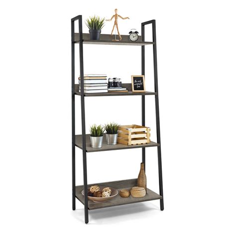 17 Stories CAPHAUS Zihanna Ladder Bookcase 24 Inch Width Free Standing