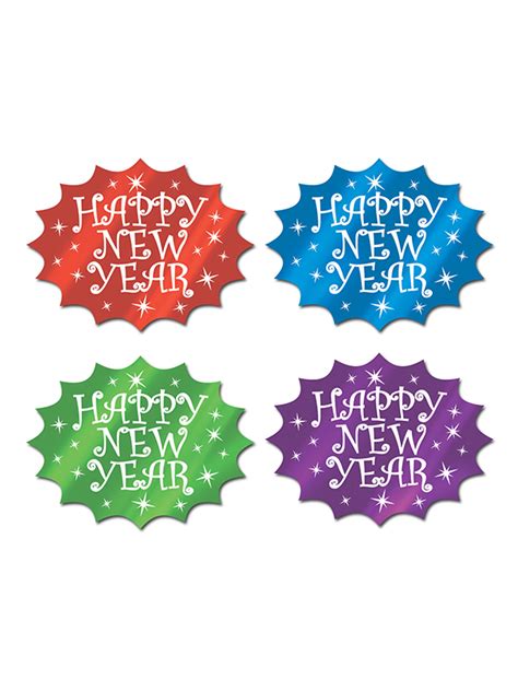 Foil Happy New Year Cutouts New Year Decorations Novelties Parties Direct Ltd