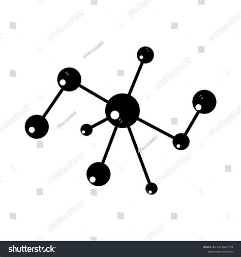 Molecular Icon Outline Molecular On White Stock Vector Royalty Free