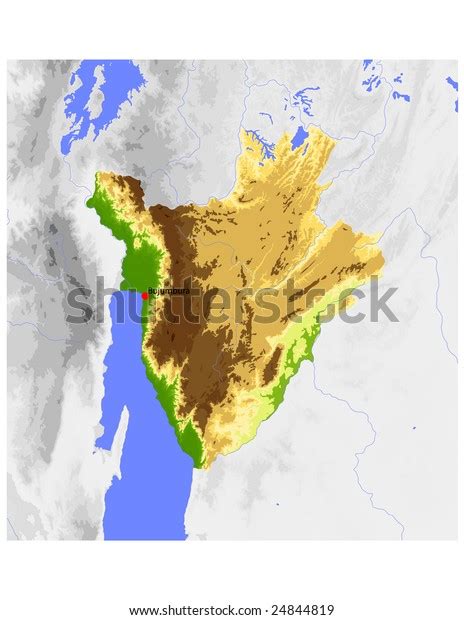 Burundi Shaded Relief Map Over 1 Royalty Free Licensable Stock Vectors