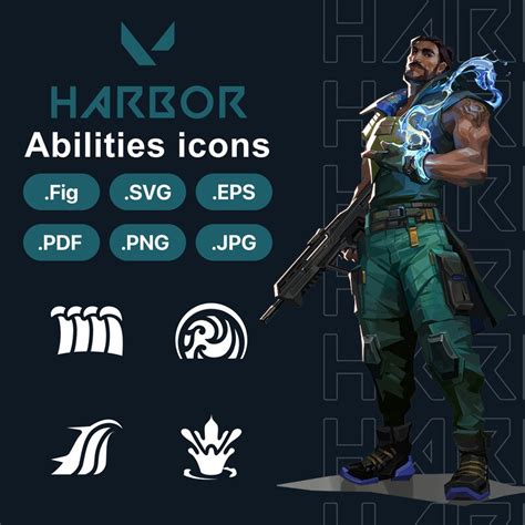 Valorant Harbor Agent Abilities Icons SVG PNG EPS Pdf Figma Vector Logo