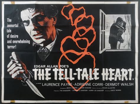 The Tell Tale Heart 1960 Original Vintage Uk British Quad Movie Film