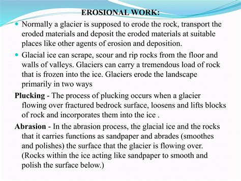 Glacier Formation And Landforms Ppt