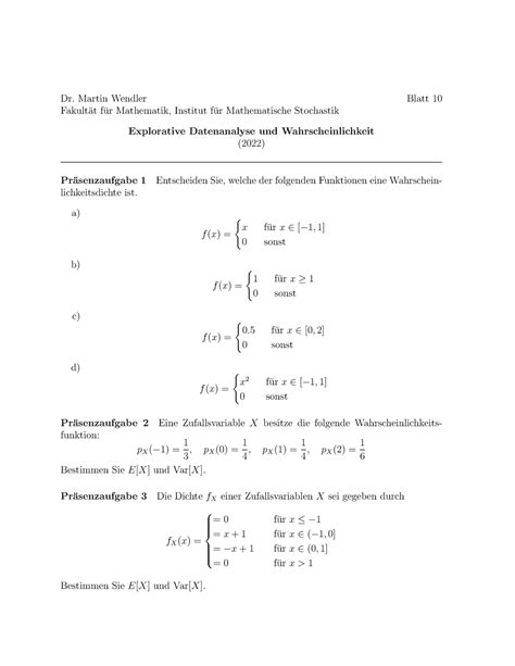 Ex Dawkt Uebung Bung Edaw Dr Martin Wendler Blatt Fakult