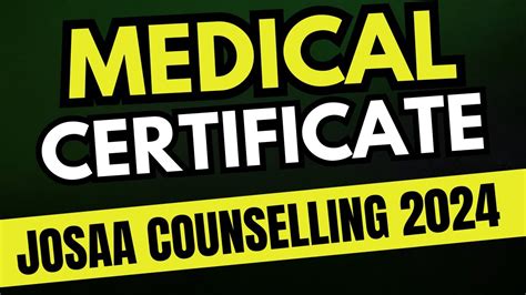 Medical Certificate For Josaa Counselling 2024 Must Have This Document With Format Youtube