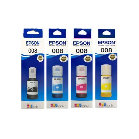 Epson Original Ink 008 Ink For L6570 L6580 L15150 L15160 Set Of 4 Cyan