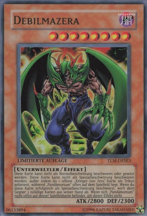 Recollectibles Sammelkarte Yugioh Karte Debilmazera Deutsch Yu Gi Oh