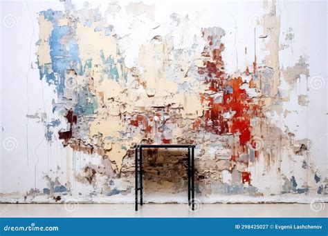 Abstract Wall Art Paint Deconstruction AI Generation Stock Image