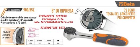 Cricchetto Reversibile Beta Utensili Z Attacco Quadro Maschio