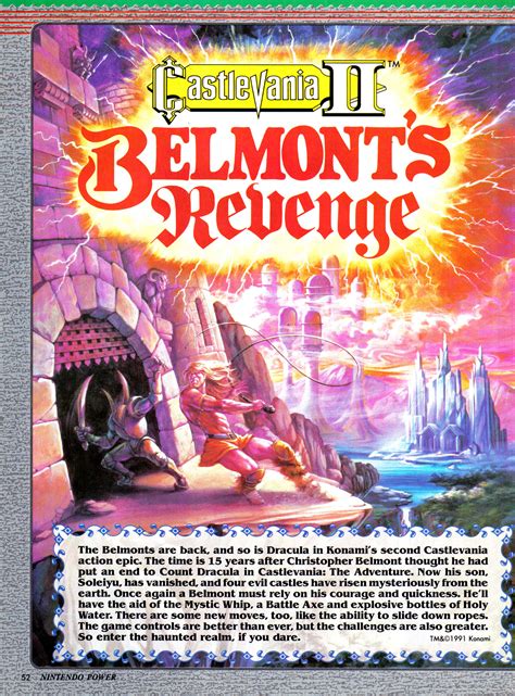 Nintendo Power Castlevania Ii Belmonts Revenge Guide Castlevania